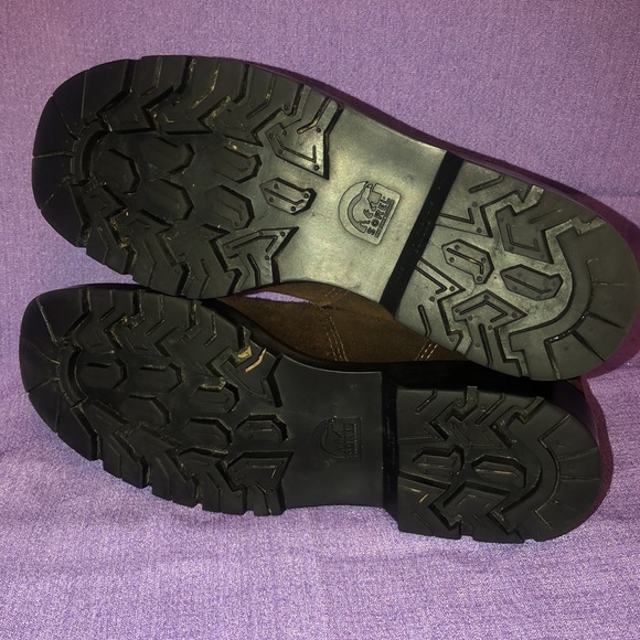 Used Women’s Sorel Zip Ankle Boot Size 8M Brown Suede - Picture 8 of 10